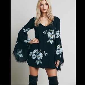 Free People floral long sleeve dress